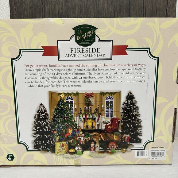 Byers Choice Ltd Traditions Fireside Wooden Advent Calendar 2003 Christmas - Picture 10 of 11